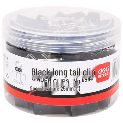 Deli Black Metal Binder Clips