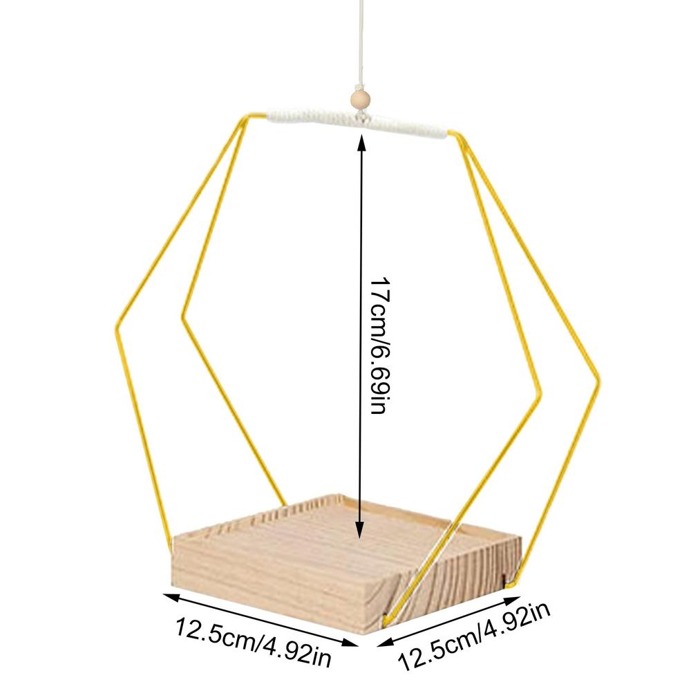 Indoor Plant Hanger Hanging Plant Pot Hanger With Wood Base Boho Macrame Hang Plant Holder For Indoor Plants Planter For Wall