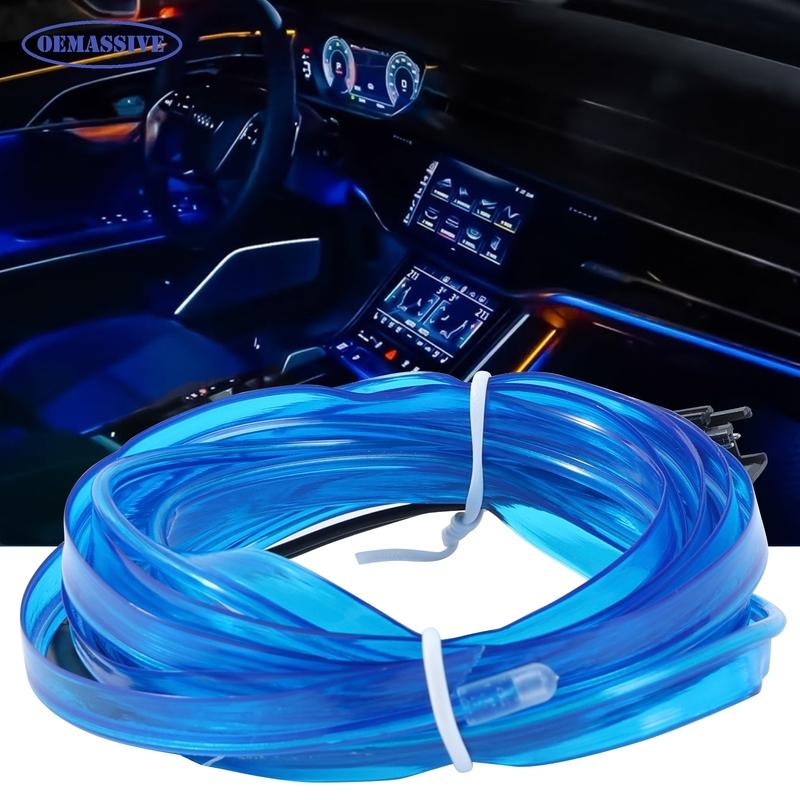 

Car Interior Strip Light Ambient Lighting Blue Neon Dash Glow Tube 2M Interior Lighting Decorative Flexible Atmosphere Accessory