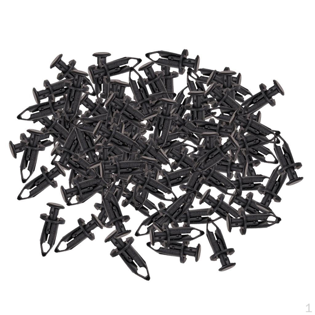 

100 Clips Moulding Clip 9mm Fastener Assembly