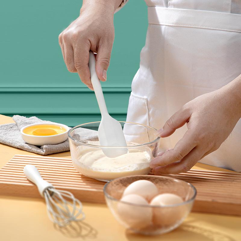 4-delat Bakset Livsmedelsgodkänd Silikon Värmetålig Gräddskrapa Äggvisp Smörjborste Matklämma Köksverktyg Tårtbakningsverktyg