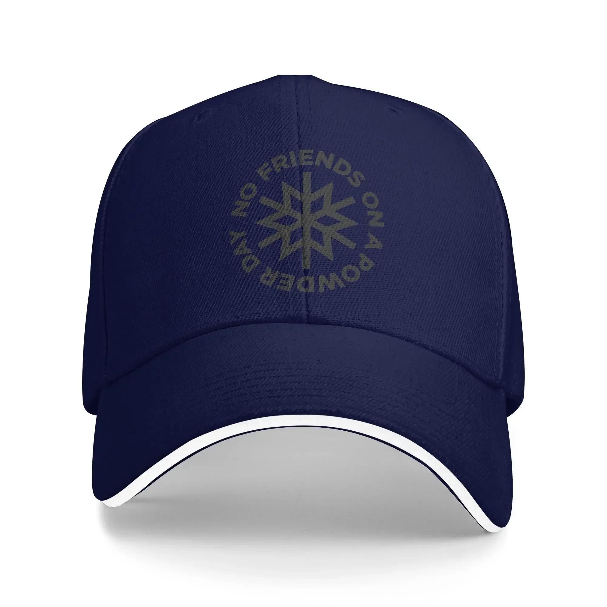

No Friends on a Powder Day Casual Baseball Cap Tennis Skate Trucker Hat Summer Hot Sale UnisexTeens Street Style Baseball Caps One Size