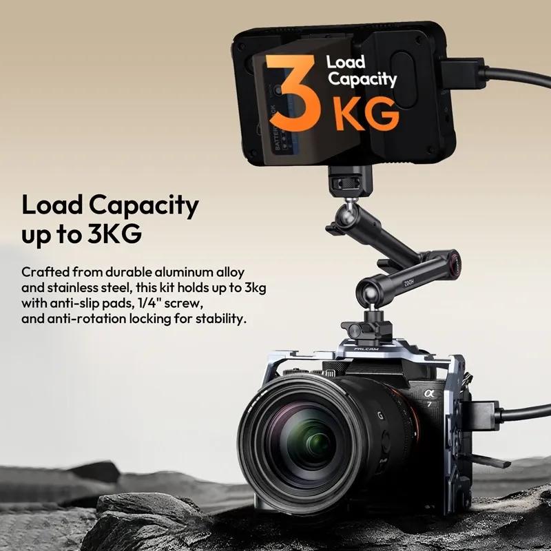 Ulanzi HD02 10 inch Magic Arm Kit with Super Clamp 1/4" Screw 360° Adjustable Ball Head Monitor Mount Camera Mount Holder
