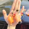 10pcs Temperature Reminder Car Hanging Pendant Uv Sensitivity Rearview Mirror Decoration  Women