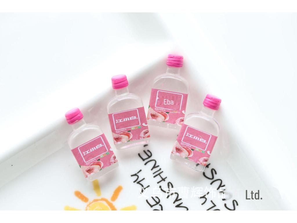 Miniature Resin Beverage Bottle Night Light Ornament for DIY Jewelry