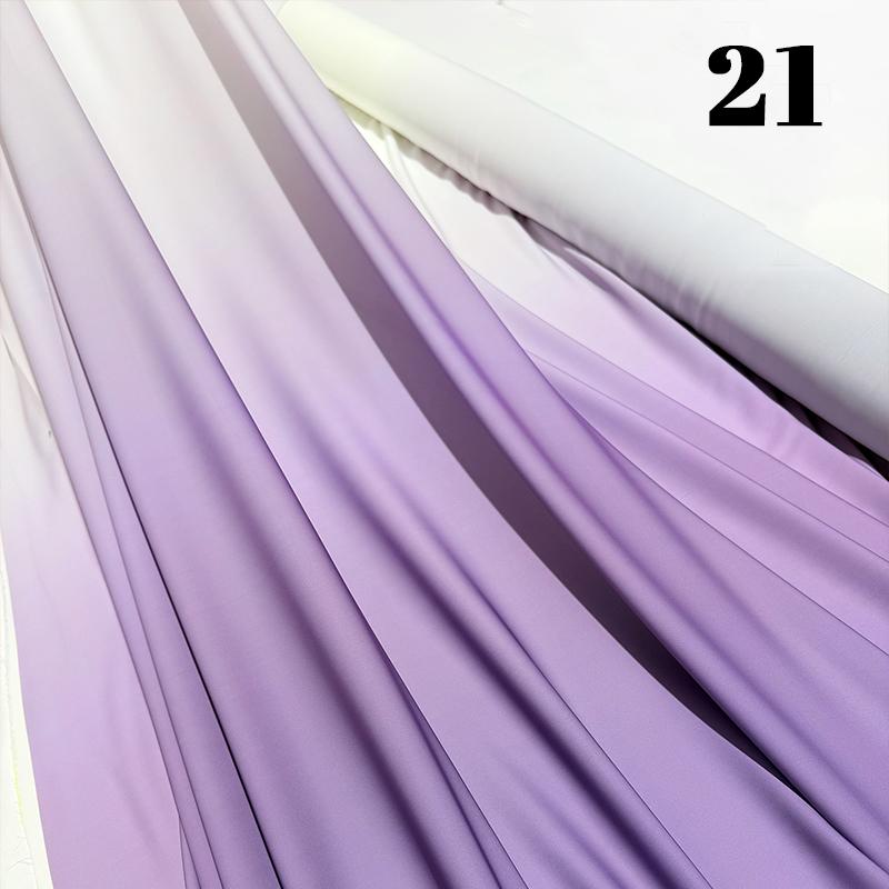50cm Chiffon Gradient Fabric Hanfu Ancient Style Rainbow Gradient Fabric Stage Costume Design Skirt Dress DIY Sewing Material
