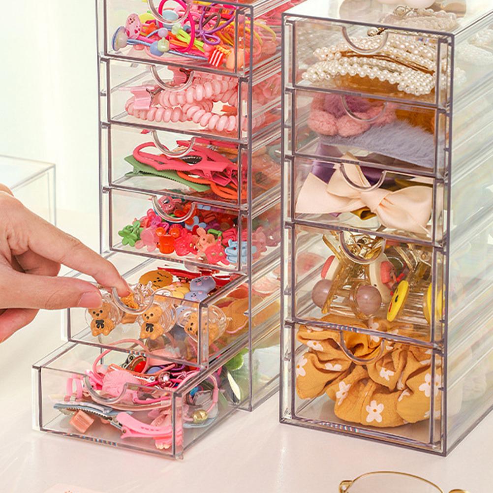 Transparent Desktop Storage Box Drawer ganizer Plastic Desk ganizer Tabletop Storage Case Multi Function Storage Boxes Bins Home