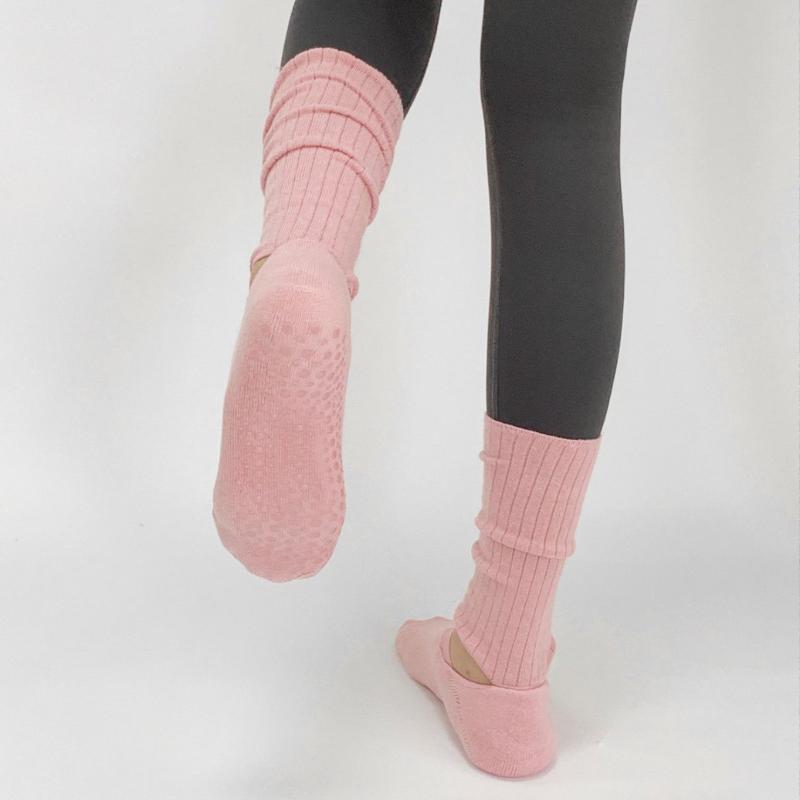 1 Paar Harajuku Street Atmungsaktive Riemchen Griffsocken Baumwolle Pilates Socken Rutschfeste Griffe Schweißabsorbierend Yoga Socken