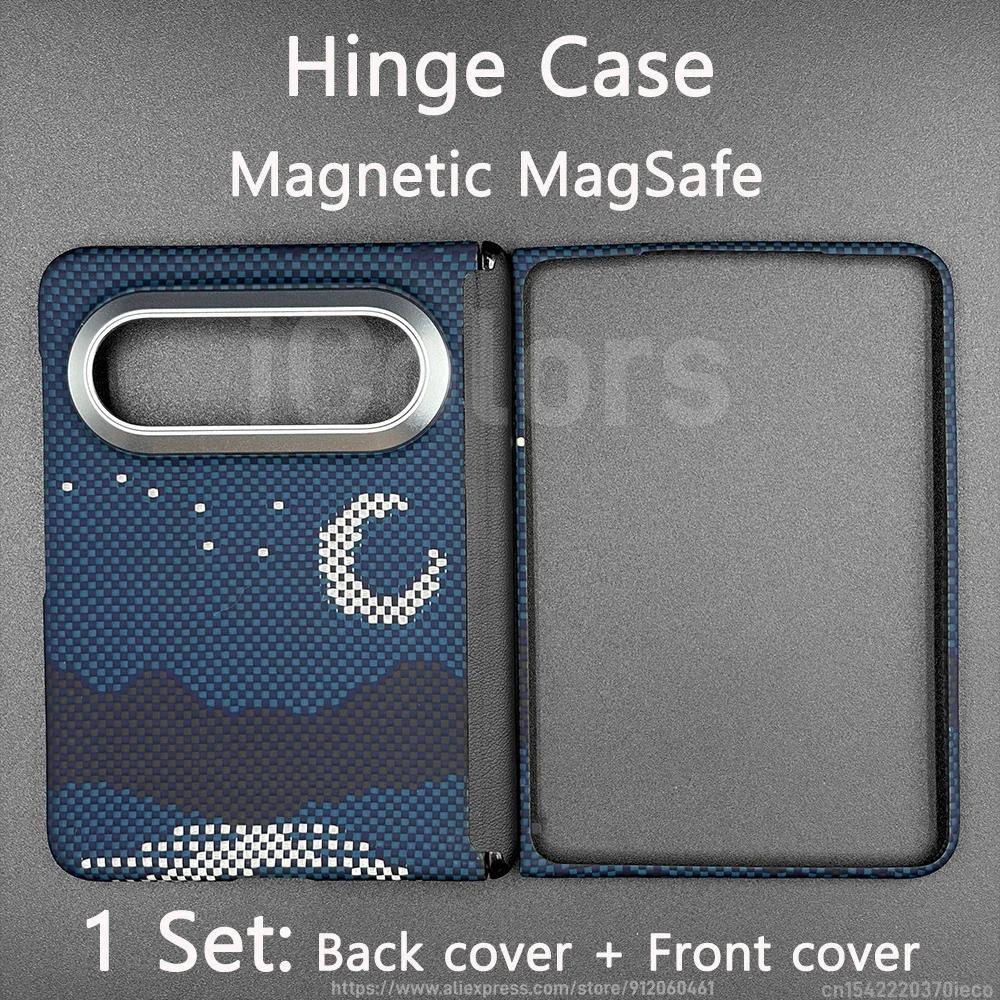 Hinge Case for Huawei Pura X Max Aramid Carbon Fiber Case Magnetic MagSafe Compatible Ultra Slim Armor Protective Cover