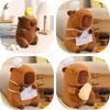 Toy Capybara Plush Animal Doll Shoulder Bag Chef Costume Children Holiday Gift