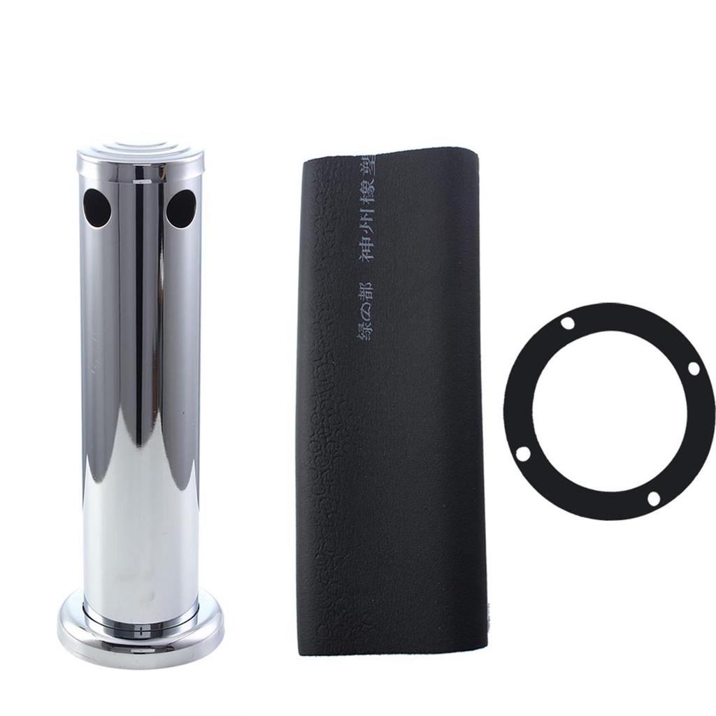 3" Stainless Steel Adjustable Draft Beer Kegerator Tower Beer Dispenser Tool(Triple Faucet)