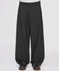 SIGNATURE Side Deep One-Pleat Slacks [Black Stripe]