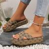 Fashion Summer Women Platform Slippers 2025 New Women Shoes Designer Flat Sandals Outdoor Floral Ladies Beach Slippers Slides