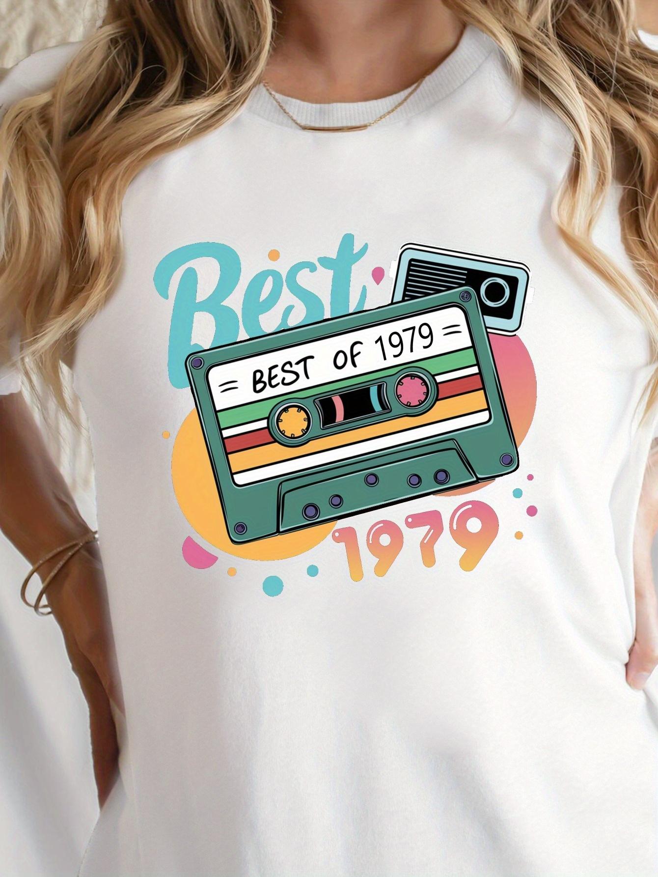 

BEST OF 1979 Pure Womens Tshirt Harajuku Short Sleeve Casual Womens Tshirt Clothing Street Tops Tees Aesthetic Clothes S