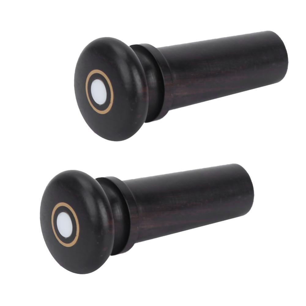 2PCS Ebony Musical Instrument Accessories 4/4 3/4 Wood Violin Endpin  Instrument Repair