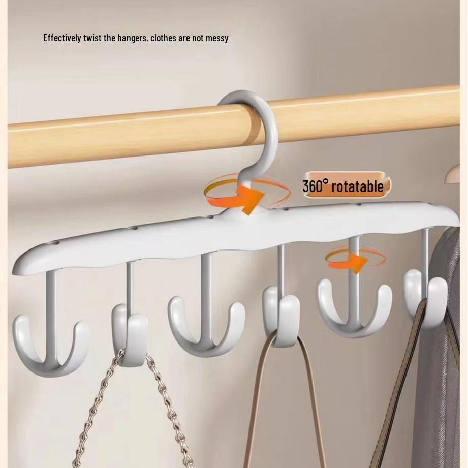 Multifunctional Clothes Hanger Rack with Wavy Hooks for Camisoles, Hats, Pants, and Underwear Storage