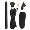 Black HighSensitivity Interview Microphone Wired Recording Mini Portable Mic for Camera