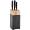4-Piece Knife Block - ZWILLING - Now S - Stainless Steel FRIODUR Blades - Black Hevea Wood Block - 3 Knives 10/20/18 Cm