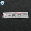 Appily per T-ROC TROC Etichetta per bagaglio Marchio posteriore T-roc logo Plastica ABS Argento
