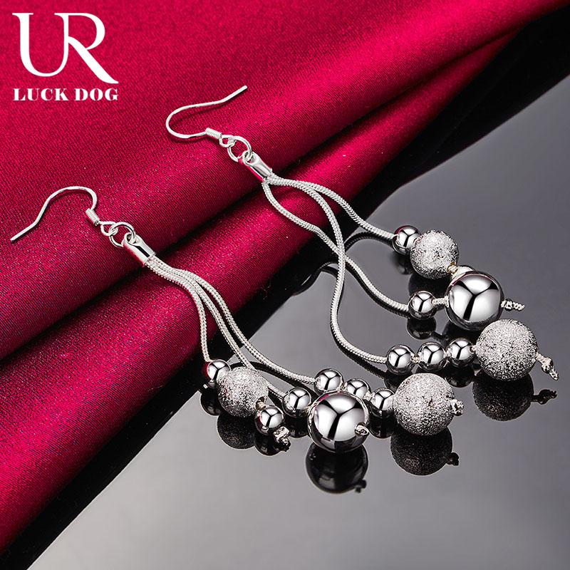 Cercei piercing cu pandantiv cu margele din argint 925 Bijuterii la modă pentru nuntă