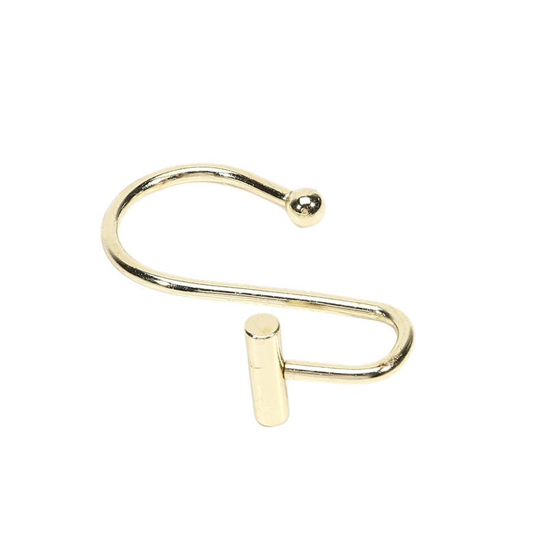 12Pcs Shower Curtain Hooks Rustproof Corrosion Resistant Strong Load-bearing Curtain Rings S-Shaped Electroplated Curtain Hooks