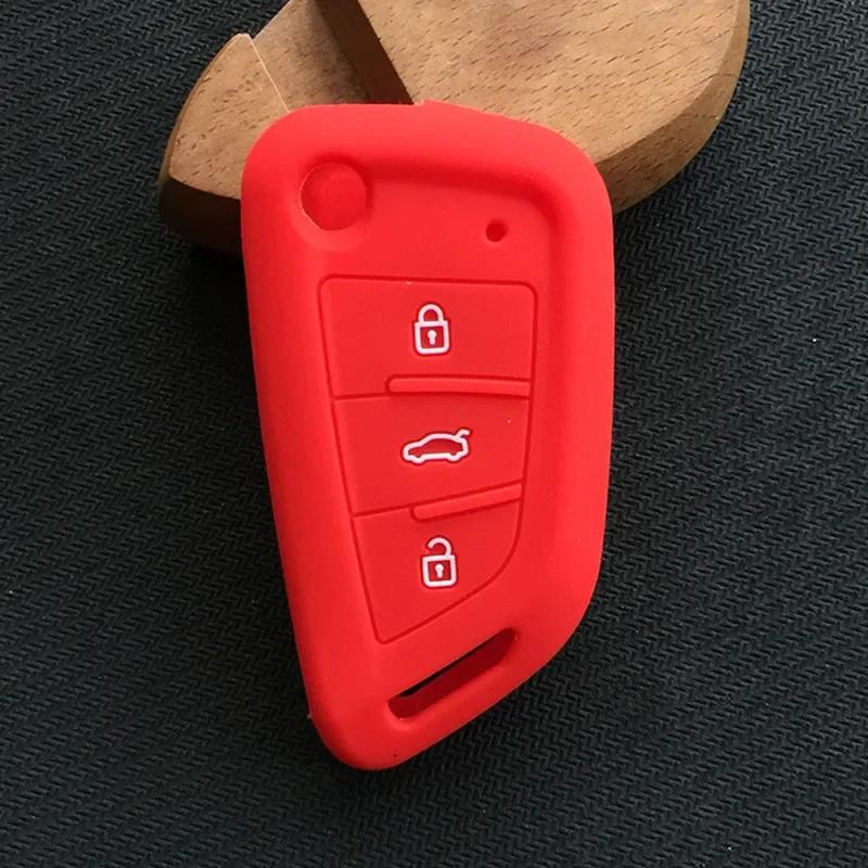 Silicone Car Key Case Bag Soft Remote Cover Protector for Universal 3 Buttons VVDI2 Wire Remote for Xhorse MINI Programmer VVDI