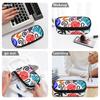 Stationery Storage Bag Printed 300D Polyester Easy Open Zipper with Mesh Pocket Removable Divider and Pen Slots for Boys Girls