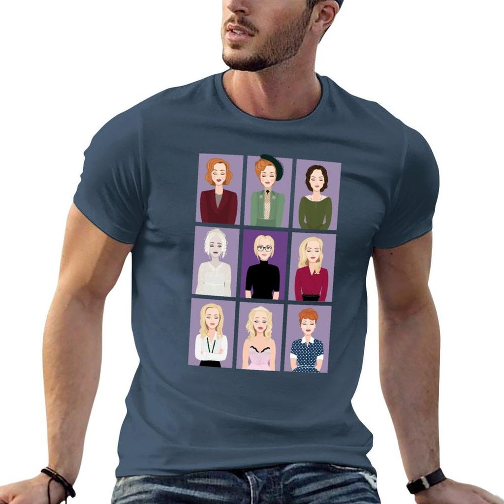 Gillian Anderson Characters Tshirt Basic Simple Casual Short Sleeve Tee