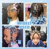 Creative Kids Hair Accessories Set Including 100 Assorted Acrylic Beads And Insertion Tool For Fun Styling