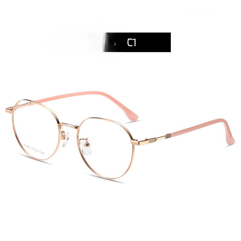 Metal Flat Mirror Female Online Celebrities with The Same High-value Plain Glasses Frame Can Be Equipped with Glasses for Students' Literary Glasses.