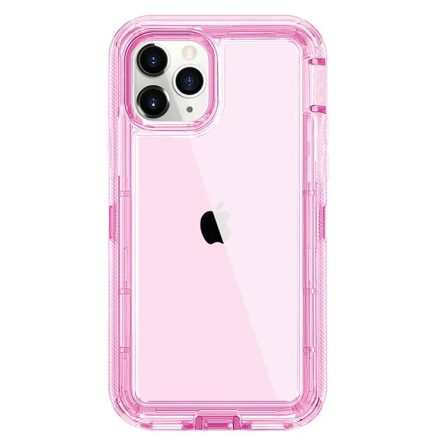 3 IN 1 Hybrid Heavy Duty Armor Full Body Transparent Case for IPhone 16 Pro Max 15 14 13 12 11 Otter Case Box Shockproof Clear Cover