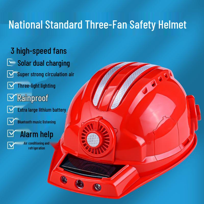 Casco de Seguridad Refrigerante Solar con Ventilador y Protección Solar
