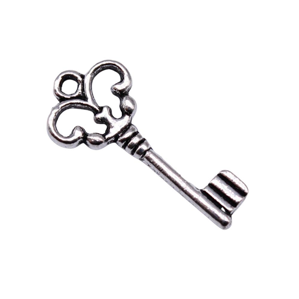 Simple Skeleton Key Charms Multi Color Alloy Pendants For Vintage Themed Jewelry