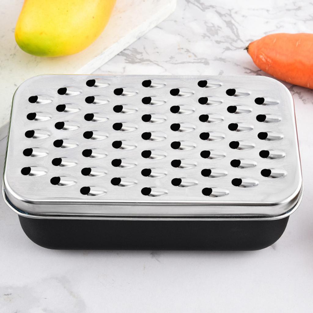 Stainless Steel Cheese with Food Saver Container Grater Oval Shape Multi Function Vegetable Slicer Kitchen Gadget For Cooking