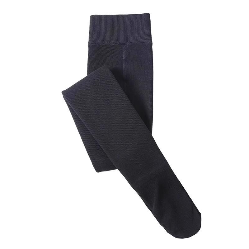 Plus Size Women's Fleece-Lined Leggings - Non-Slip, Leg-Slimming, Foot-Covering Tights for Winter, Spring, Autumn