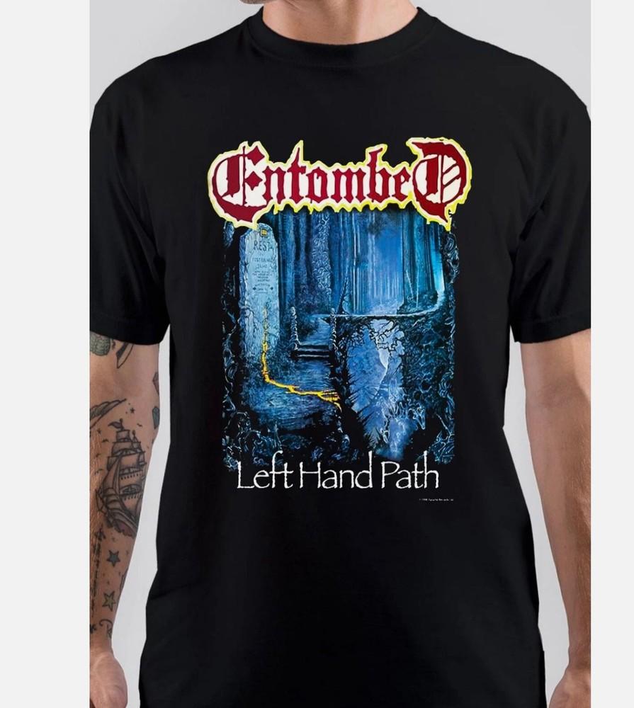 Entombed Band  Left Hand Path Short Sleeve Black Size S to 5XL TShirt Unisex T-Shirt S