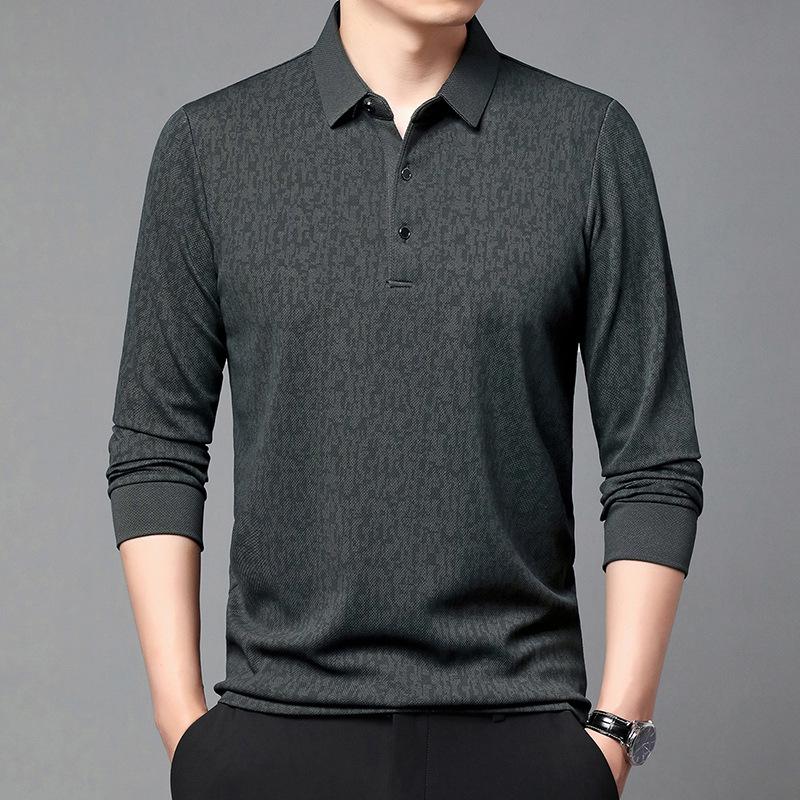 Men's Fashion Versatile Long Sleeve Polo Shirt - Spring & Autumn Style