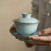 Tradiție Chineză Ceramică Ru Kiln Gaiwan Porțelan Făcut Manual Bol pentru Ceai Bol de Ceai Maestrul Bol de Ceai de Casă Ustensile de Ceai pentru Călătorie 135ml