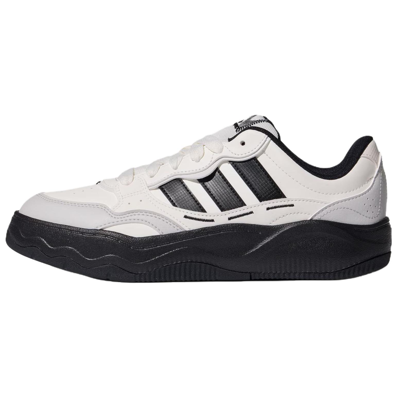 Adidas Lite Shuffle Comfortable Fit Non-Slip Skate Shoes Unisex Skate Shoes White Black KH9022 40⅔