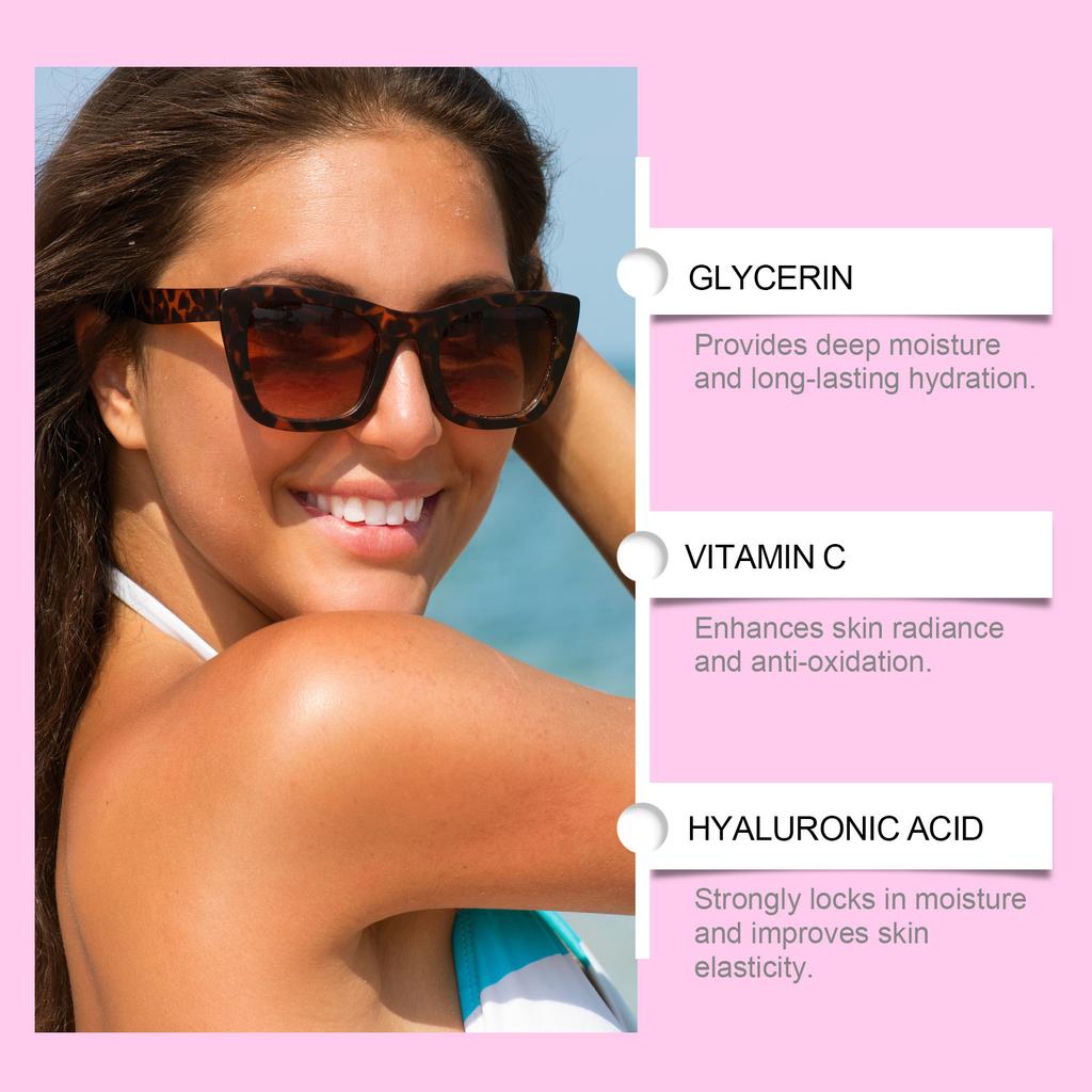 Moisturizing Tanning Gel Outdoor Sun-Kissed Bronzer Body Care Lotion Wheat Color