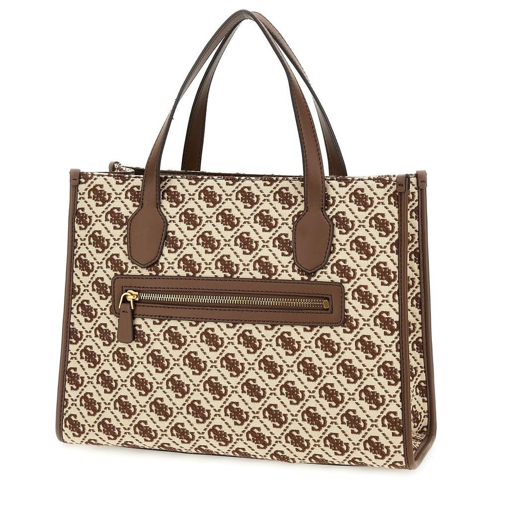 Ladies Bag IZZY 2 COMPARTMENT TOTE for Brown [GUESS] Women, Logo.