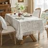 French Rectangular Print Table Cloth Dining Round Square Tea Coffee Table Cover With Lace Light Luxury Home Party Decor