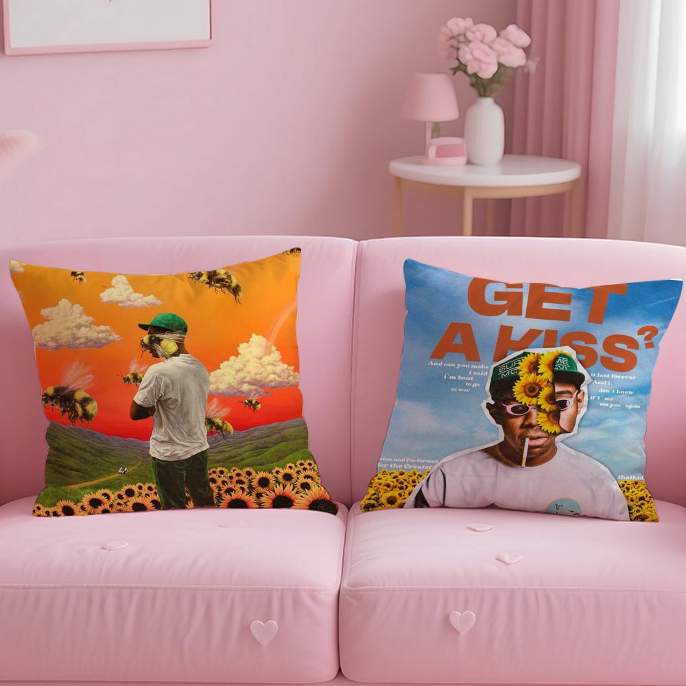 Popular Singer Tyler Cushion Cover Soft  EasyWash Pillow Case  Versatile for Couch Bed Travel and Office