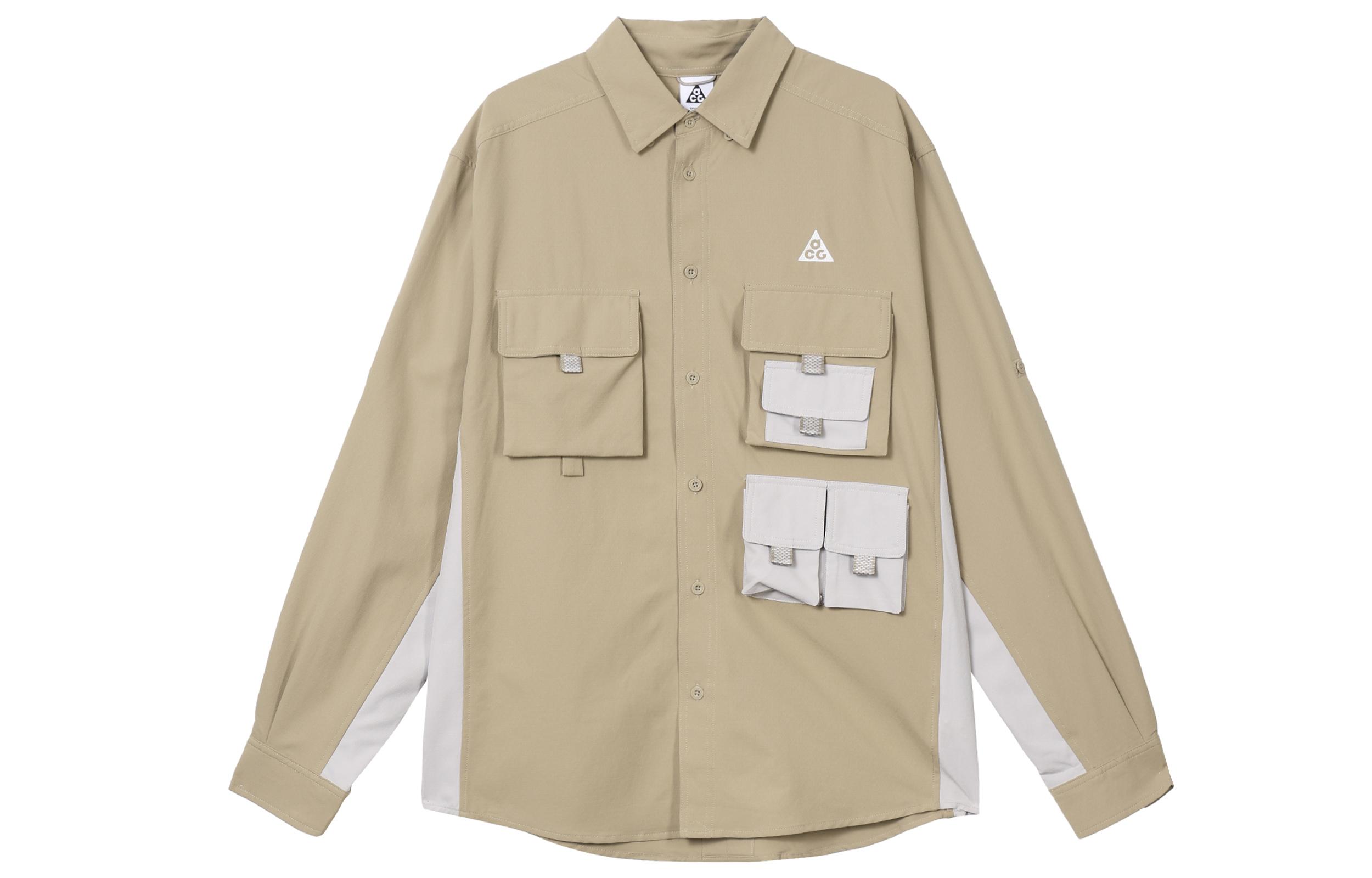 Nike ACG Shirts Men s Khaki Lapel Moderate Workwear DN3937-248 L