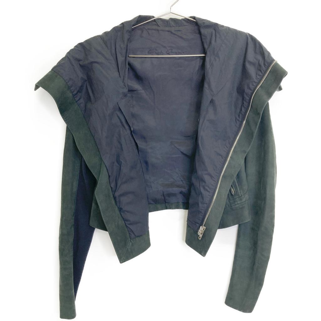 RICK OWENS Black Leather Rider's Jacket Jacket 38 blackUsed