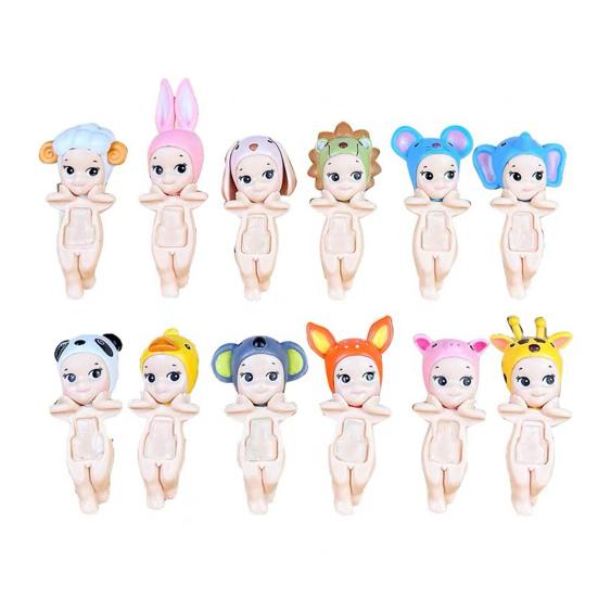 

12 шт. Ангельская коробка, мини-фигурки, серия, милый декор для автомобиля, ноутбука, стола, солнечный ангел, обувь, украшение, рождественский подарок для телефонов, ПК Sets