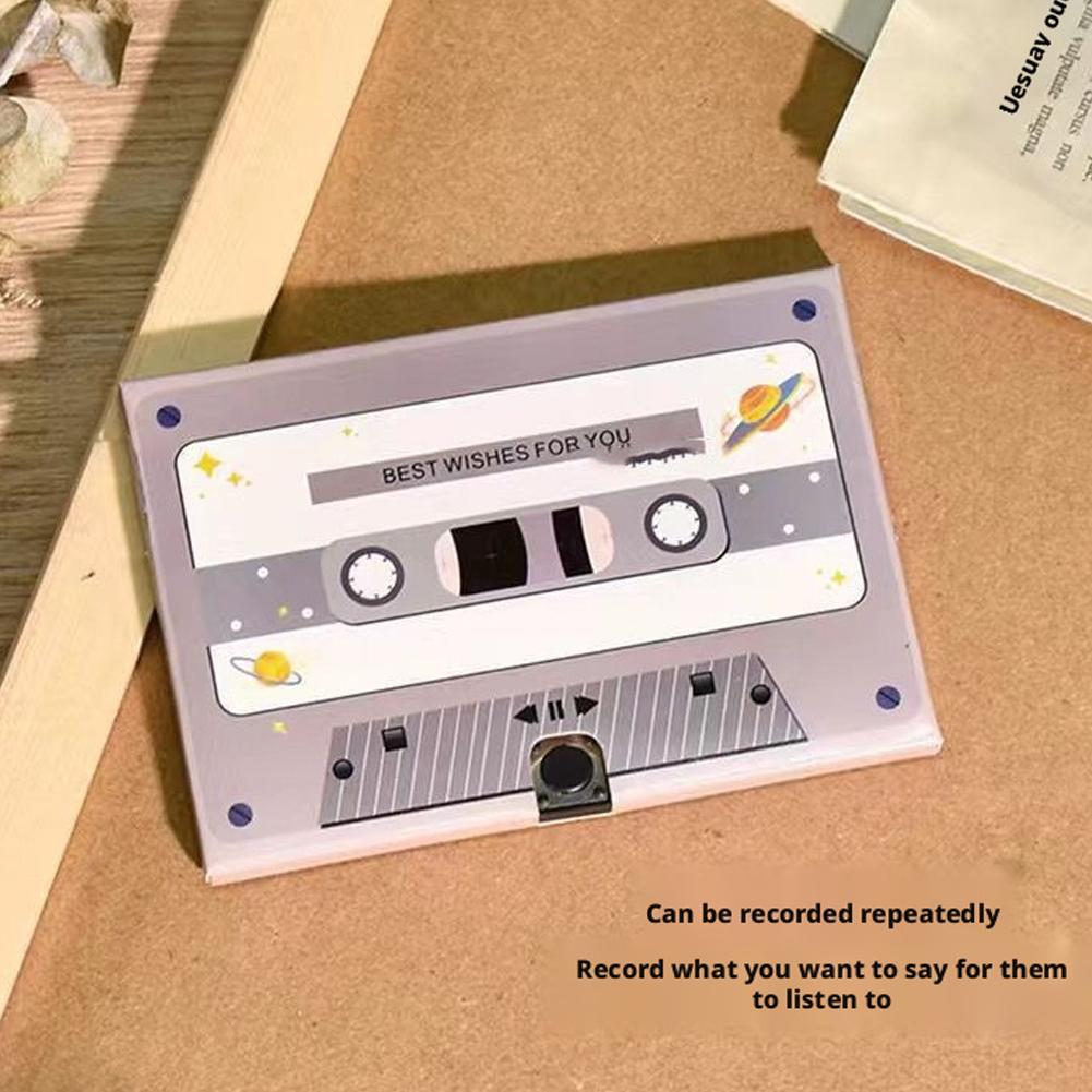 Recording Voice Card Tape Greeting Card Recordable 300 Seconds DIY Recording MusicCard Valentine's Day Anniversary Birthday Gift