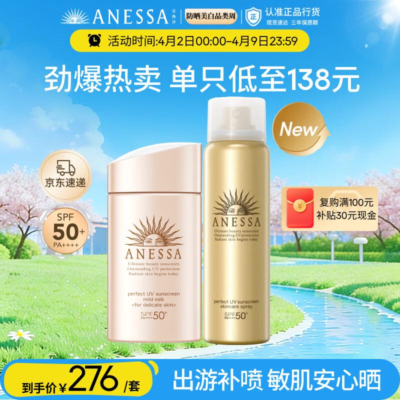 

Anessa Perfect UV Sunscreen Milk & Spray Set