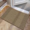 Rubber Backing Door Mat with Faux Linen Like Texture Nonslip Safety Absorbent Floor Mat for Front Door Entryway Entrance
