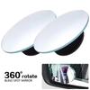 Frameless Car Round Blind Spot Mirrors 360° Adjustable Convex Rearview Mirrors for Eliminating Blind Spots Parking Assistance